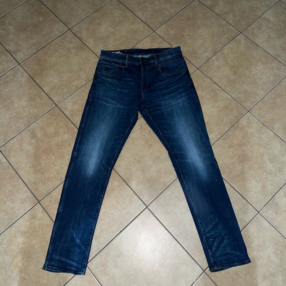 G-Star Dark Indigo Straight Tapered Jeans 34x34